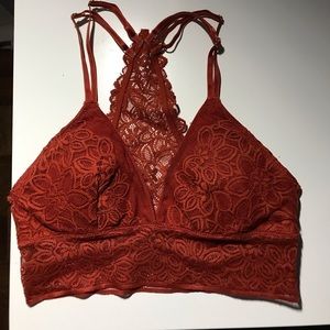 Aerie orange/red bralette